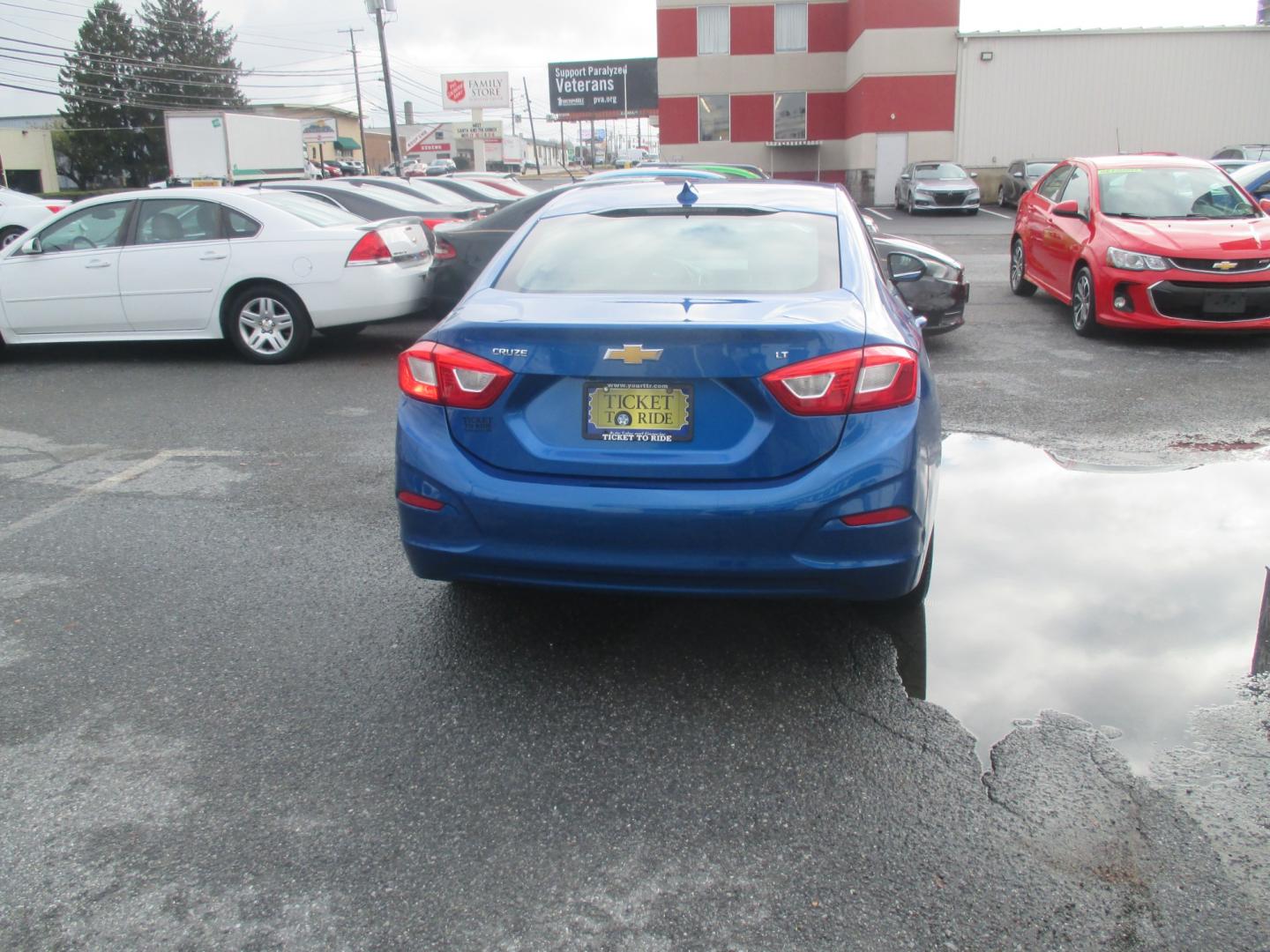 2017 BLUE Chevrolet Cruze LT Auto (1G1BE5SMXH7) with an 1.4L L4 DOHC 16V TURBO engine, 6A transmission, located at 1254 Manheim Pike, Lancaster, PA, 17601, (717) 393-9133, 40.062870, -76.323273 - Photo#2